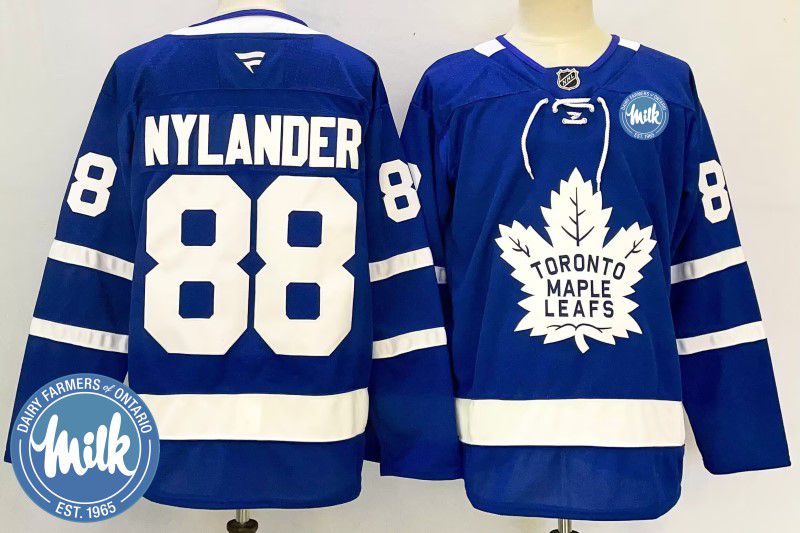 Men Toronto Maple Leafs #88 Nylander Blue Fanatics 2025 NHL Jersey style 1